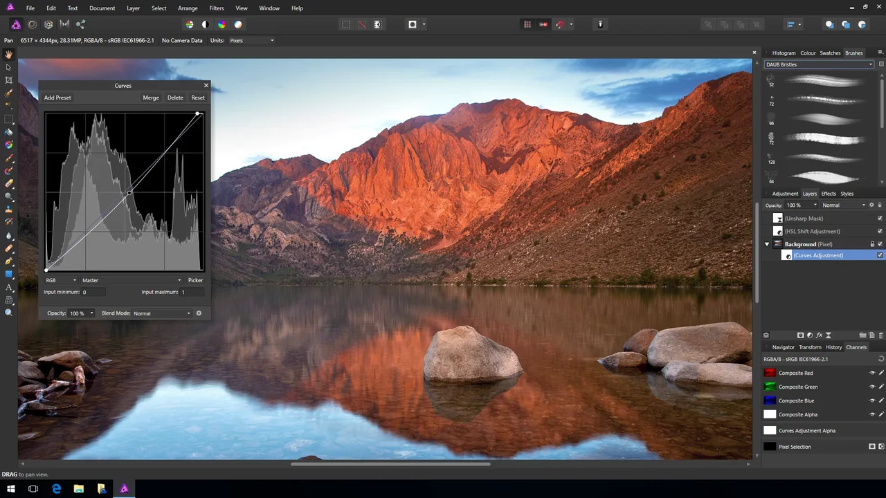 Affinity Photo preview