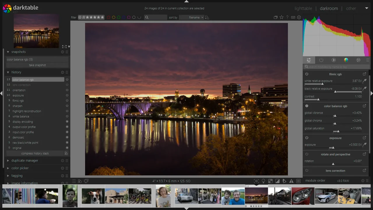 darktable preview