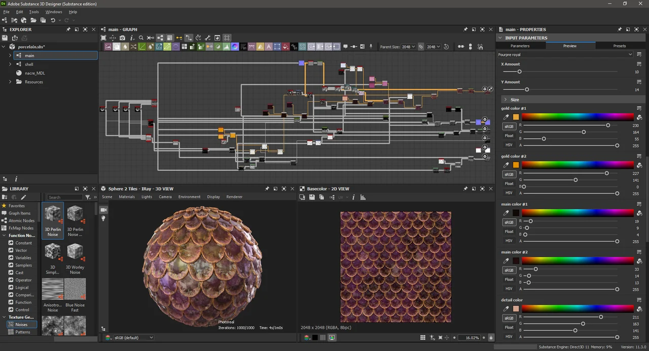 Substance 3D Designer preview
